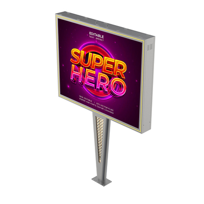 Customized high end design IP65 waterproof p6 8000nits steel advertising digital screen outdoor led billboard