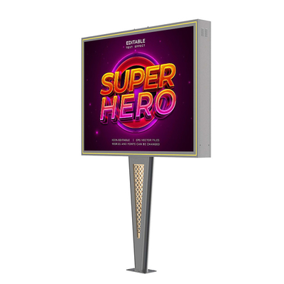 Customized high end design IP65 waterproof p6 8000nits steel advertising digital screen outdoor led billboard