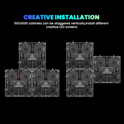 7680hz waterproof 500x500 full color p3.91 p1.56 P2.604  panel indoor outdoor display wall stage rental led screen