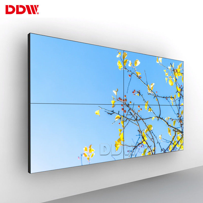 Lightweight LCD 55 Inch Video Wall Display Systems , 500 Nits Brightness Commercial Video Wall