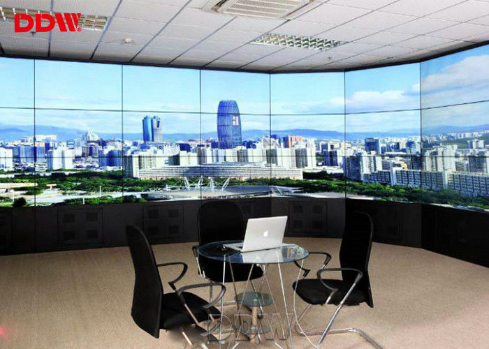 MEGA DCR Curved LCD Video Wall , 500 Nits LED Backlit 5.3 Mm Curved Display Wall